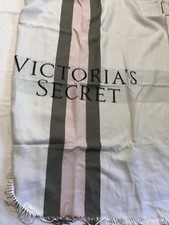 Super Soft Victoria’s Secret Signature Blanket. Tan, Ivory And Pink EUC
