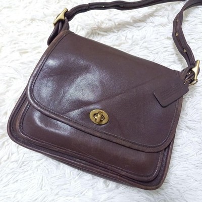 Vintage Old Coach 9061 Shoulder Flap Bag Turn Lock Made In Vintage Old Coach 9061 Shoulder Flap Bag Turn Lock Made In