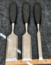 Juego de 3 cinceles para carpintería Sandvik vintage acero sueco 1/2"/1-1/4" 1-1/2"