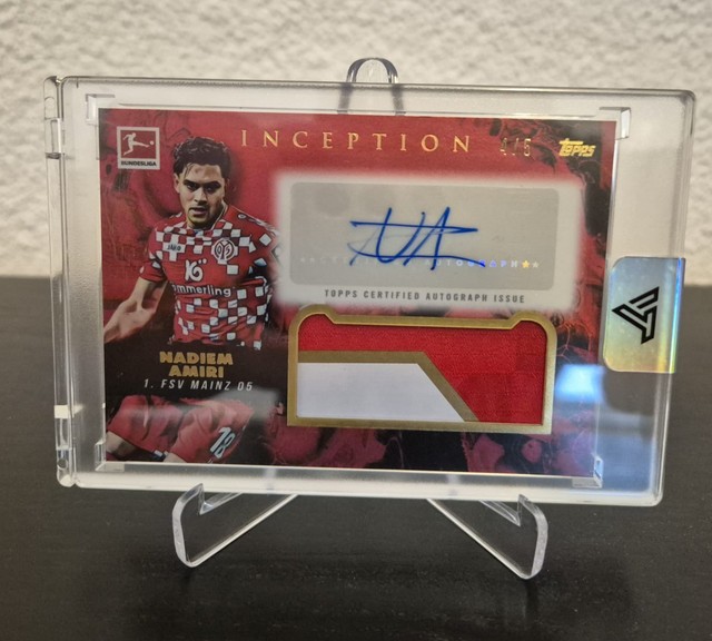 Topps Bundesliga Inception 24/25 Nadiem Amiri Patch Autogramm /5