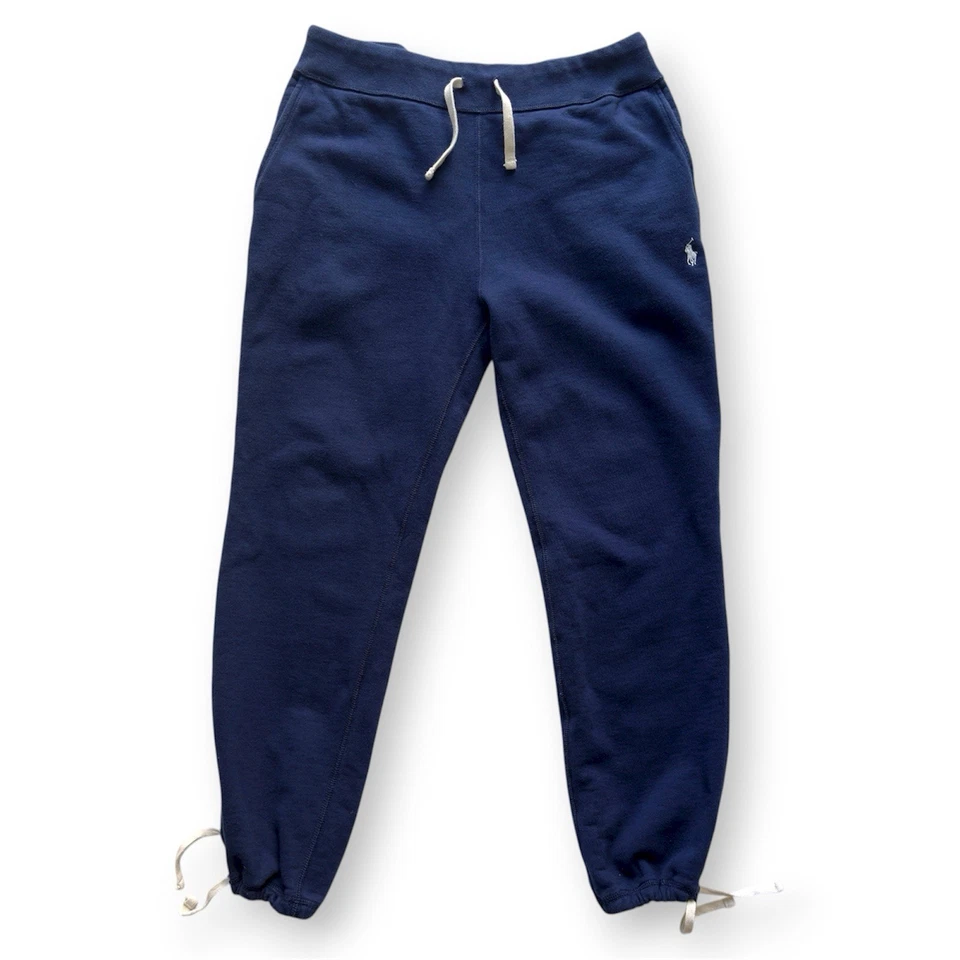 Ralph Lauren Polo полный молнии флис хлопок толстовка с капюшоном спортивный костюм темно-синий комплект M - Изображение 3 из 4