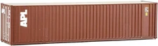 HO Scale Model of American President Lines (Brown, White) 40' Hi Cube Corrugated