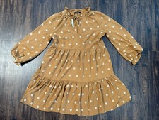 Madewell Women's Tie-Neck Tiered Mini Dress in Bloom Dot Small Brown Flowers