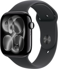 Apple Watch Series 11 GPS 46mm M/L MEUX4LW/A Black Aluminum Case w Sports band