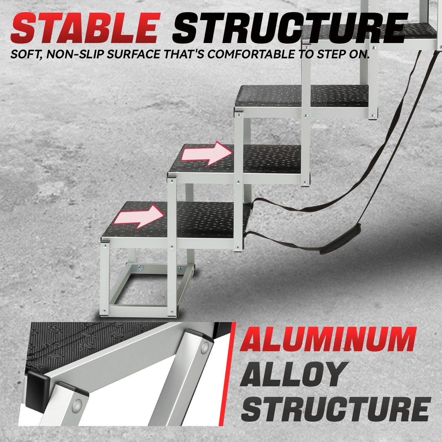 5-Step Foldable Pet Dog Ramp Ladder Step Stairs for SUV Truck Car Large Dogs