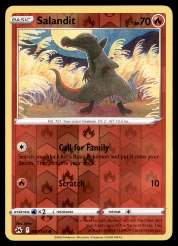Pokemon Salandit 027/159 Crown Zenith 3 Card Lot Reverse Holo - Picture 1 of 2