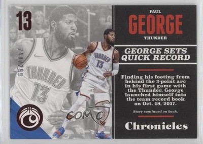 2017-18 Panini Chronicles Red 240/299 Paul George #85 9o3