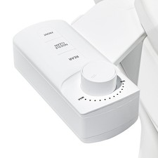 BIGCOW Ultra-Slim Bidet Attachment, Self-Cleaning Dual Nozzle White