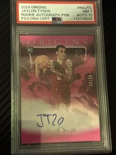 2024-25 Panini Origins - Rookie Autographs Jaylon Tyson #RA-JTC Pink /25 (AU RC)