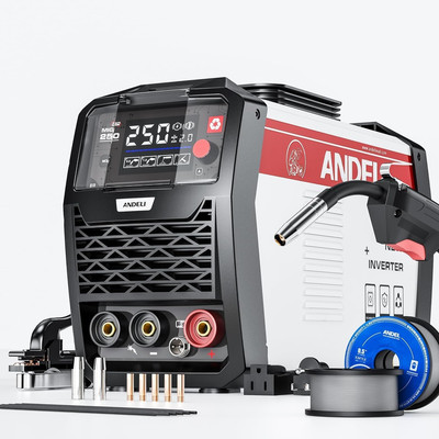 ANDELI Mig-Schweißgerät 135 A, Igbt-Inverter 110V/230V, Multiprocess (MIG Flux/T