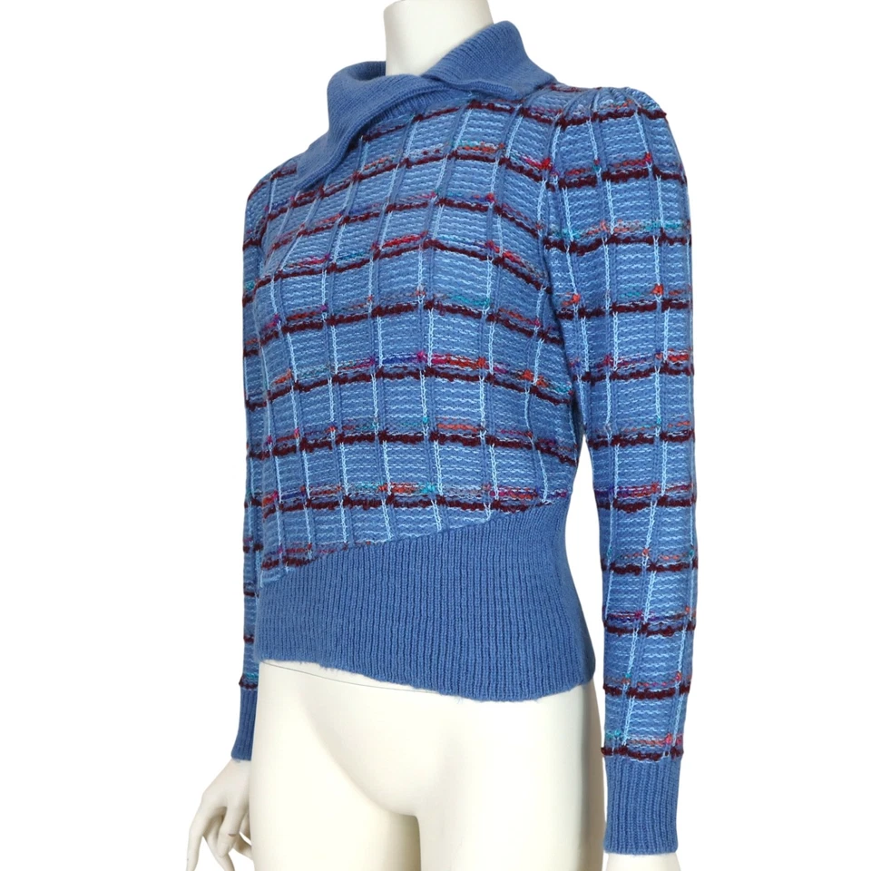 Винтажный Jean для Joseph Le Bon шерсти Mohair свитер в полоску 1970-х женщин средний - Изображение 3 из 4