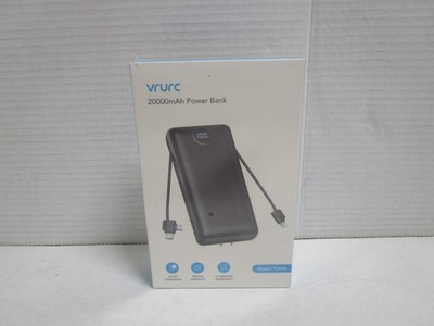 VRURC Portable Charger 20000mAh Fast Charging Power Bank USB C 4 Output 2 Input