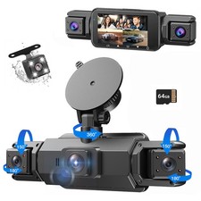 4K 4 Channel Dash Cam 1080P Front Rear G-sensor Video Recorder Car DVR Camera US