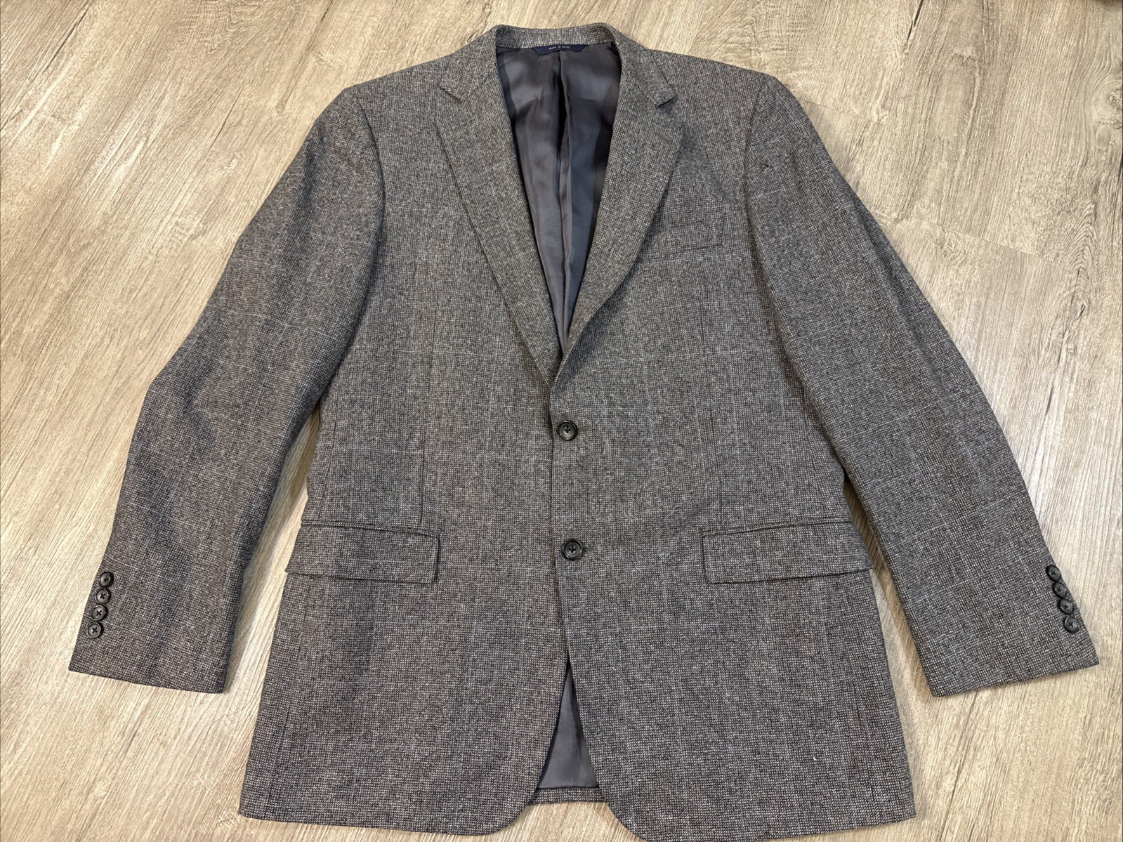 Brooks Brothers 1818 Fizgerald Wool Cashmere Blazer 42L E Thomas Fabric w/Defect
