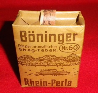 Paquet de tabac Böninger Nr.60 Rhein Perle Allemand WW2 Ration du Landser