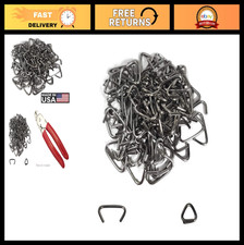 Stainless Steel Hog Rings 3/4" - Heavy Duty, 100 Count Bag (4oz) - USA Made