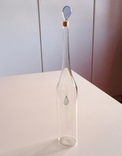 BOTTIGLIA DI VETRO SOFFIATO VINTAGE MAI USATA