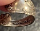 Vintage GORHAM Sterling Silver Floral SPOON BYPASS RING Adjustable Size 6 — photo 2