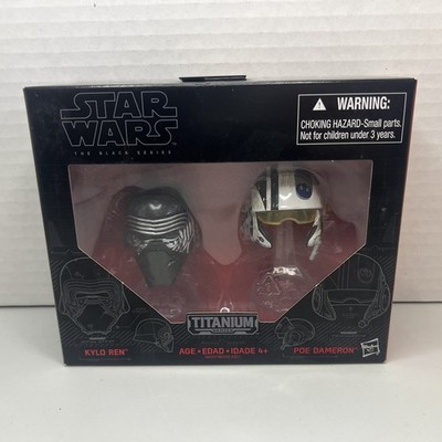 Star Wars Black Series Titanium Series Helmets Poe Dameron & Kylo Ren  01  NEW
