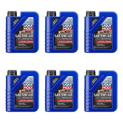 Liqui Moly 6L Engine Motor Oil - Synthoil Premium 5W-40 (6x1L)