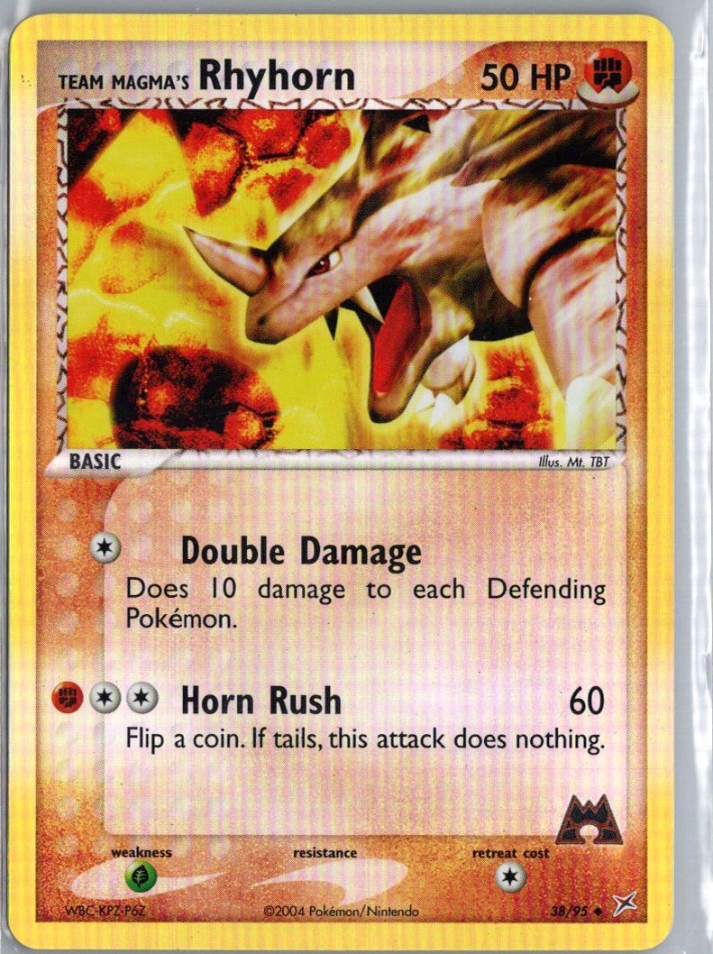 Team Magma's Rhyhorn - Reverse Holo Uncommon Team Magma vs Team Aqua 38/95 NM