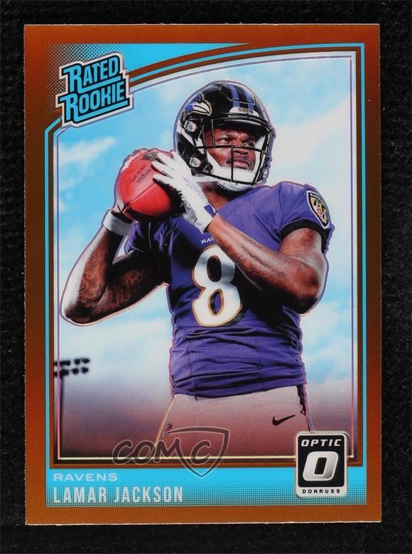 2018 Donruss Optic Rated Rookie Bronze Prizm Lamar Jackson #167 0l1d