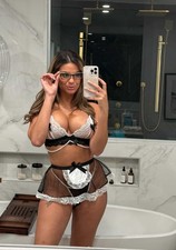 Lingerie Doll Women  s Maid Costume Fancy Dress Adult