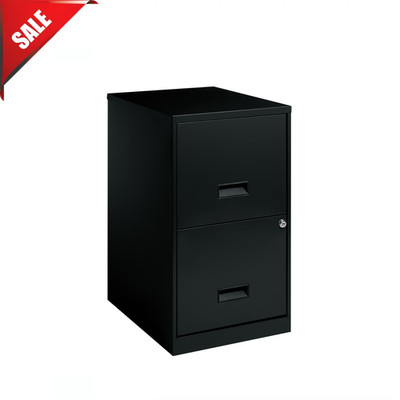 New 18'' Deep 2 Drawer Letter Width Vertical File Cabinet, Secure Locking, Black