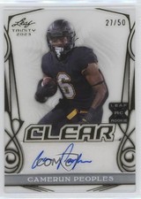 2023 Leaf Trinity Clear Auto Gold Foil 27/50 Camerun Peoples #CA-CP1 Auto 0u66