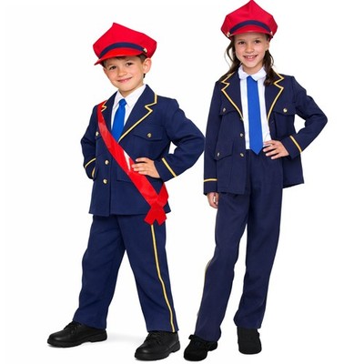 Schaffner Kostüm Tobias Deluxe für Kinder Gr. 104-140 Eisenbahner Fasching