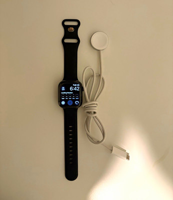 Apple Watch Series 10 GPS + Cellular 42mm Titanium Black Case Black Band