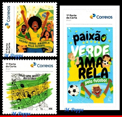 26-55 BRAZIL 2026 THE GREEN-AND-YELLOW PASSION FOR FOOTBALL/SOCCER, MNH