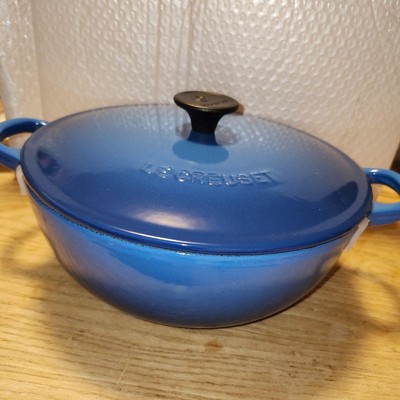 Le Creuset Marmite 22cm 2.6L Marseille Blue Soup Pot Enamel Cast Iron