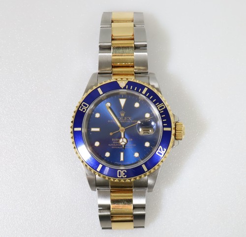 Rolex Submariner 16613 40mm Two-Tone Oyster Bracelet with Blue Bezel 1996