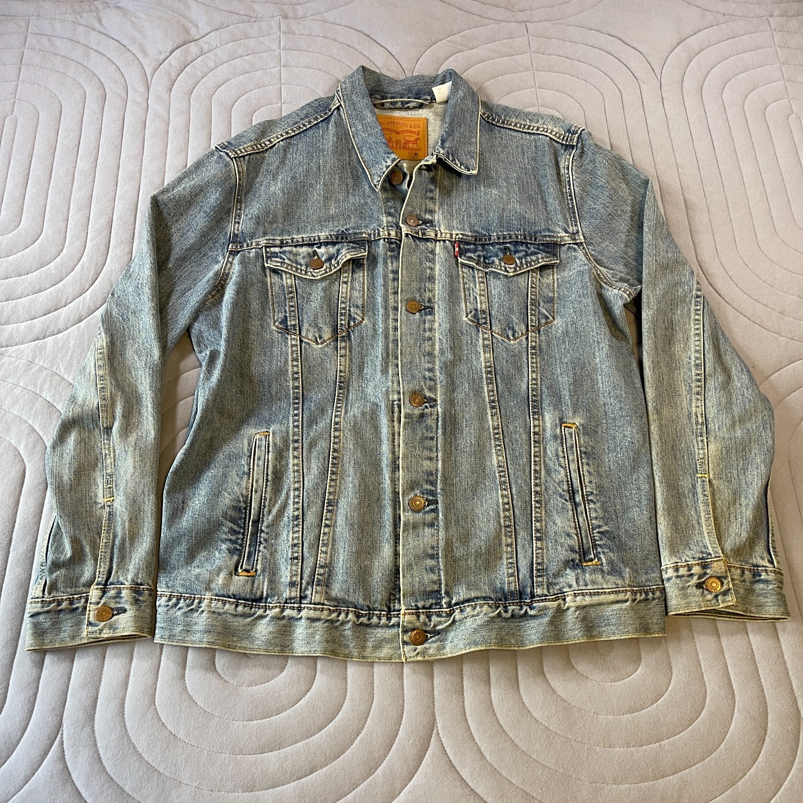 Levi's Mens Denim Jacket XL Trucker Blue Jean Medium Wash Modern