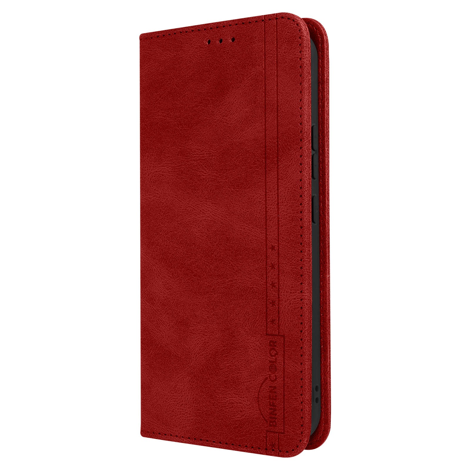 Étui en cuir synthétique rouge pour Galaxy A34 5G haute protection