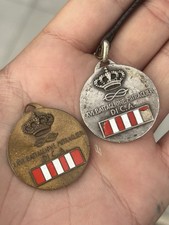 Silver-Bronze Medals XXVI Machine Gun Battalion DICA WW2 KING colonial pnf