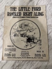 1914 The Little Ford Rambled Right Along Antique Model T Ford Sheet Music