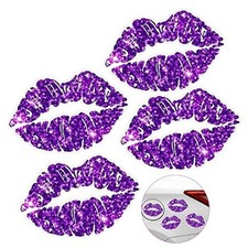 4 Pcs Lip Purple 6 Inch Car Magnets for Women Purple Car Accessories Kiss