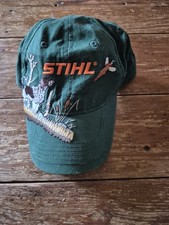 Vtg Stihl Hunting Pointer Dog Dark Green Baseball Hat Cap Embroidered 2008