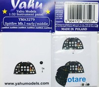 Yahu YMA3279 Spitfire Mk.I Early/Middle 1/32 Instrument Panel