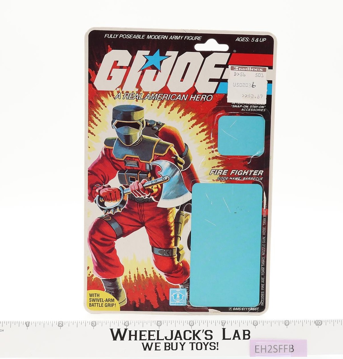Barbecue V1 Complete 34 Cardback G.I. Joe 1985 Hasbro Vintage