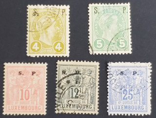 Luxembourg small lot of old official stamps