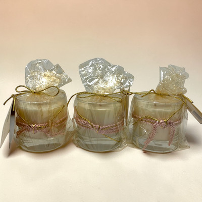 Vintage Lot 3 x NEW Aromatique Smell of Spring Scented 5.5 oz Glass Jar Candles