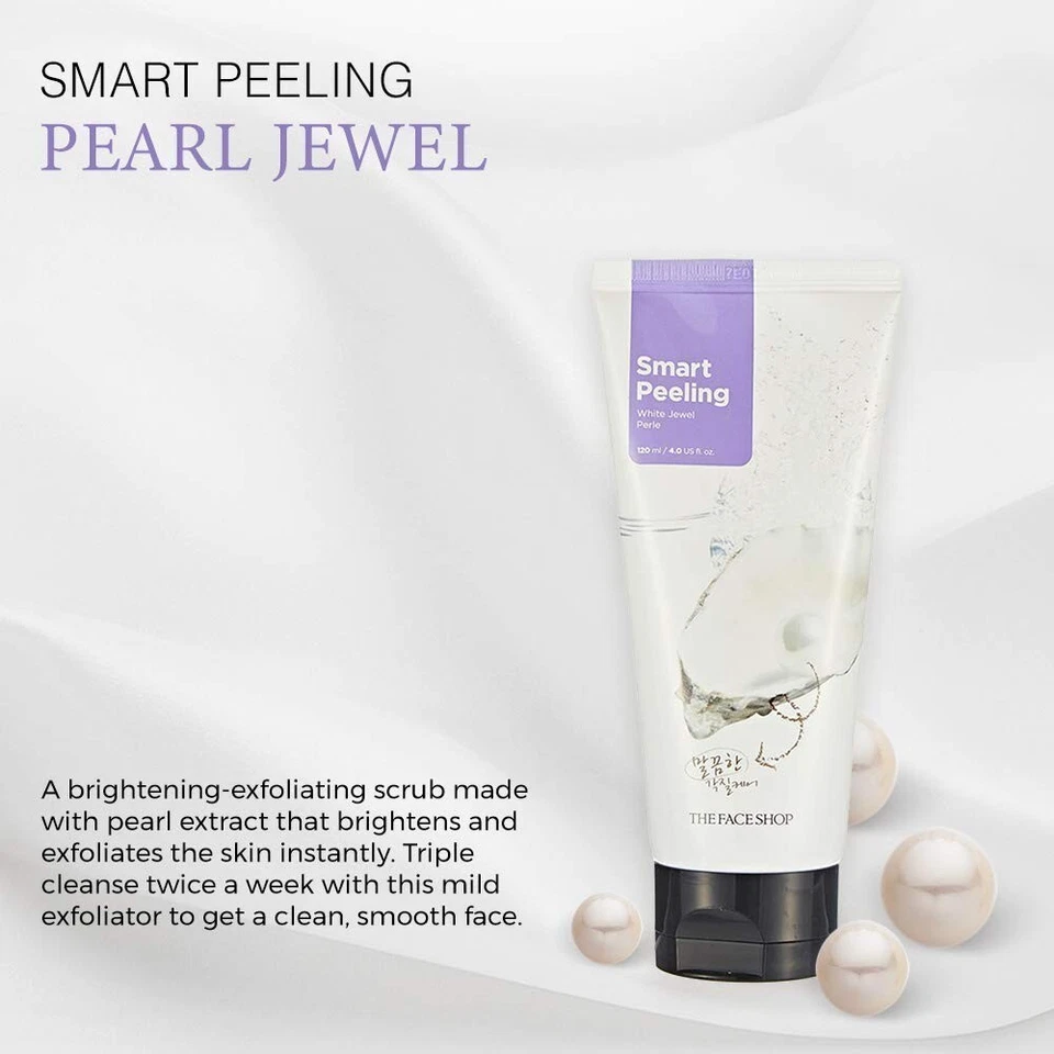 The Face Shop Smart Peeling White Jewel Gentle Exfoliator Face Scrub - 120ml - Image 3 of 4