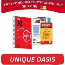 2023 NEC Code Book NFPA70 NEC Spiral + 2023 Ugly'S Electrical Ref + EZ New Stock