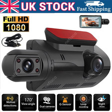 1080P Dual Lens Car Dash Cam Recorder G Sensor DVR Front and Rear Camera Video