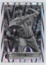 2022 Chrome Sonic Black & White RayWave Refractor Alex Wells Alexander #49 1bq5