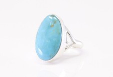 Native America Navajo Sterling Turquoise Ring By S.F. Size 7.75