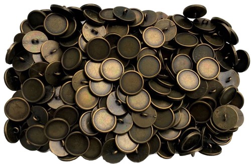 Buttons 20mm 32L Aged Antique Brass Metal Industrial Rustic Shank Button Q140 - Picture 7 of 24